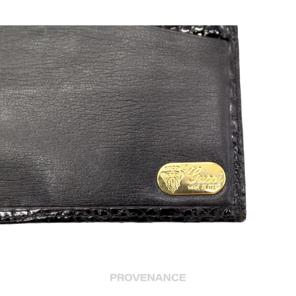 🔴 Gucci Long Wallet - Black Crocodile - Picture 8 of 12